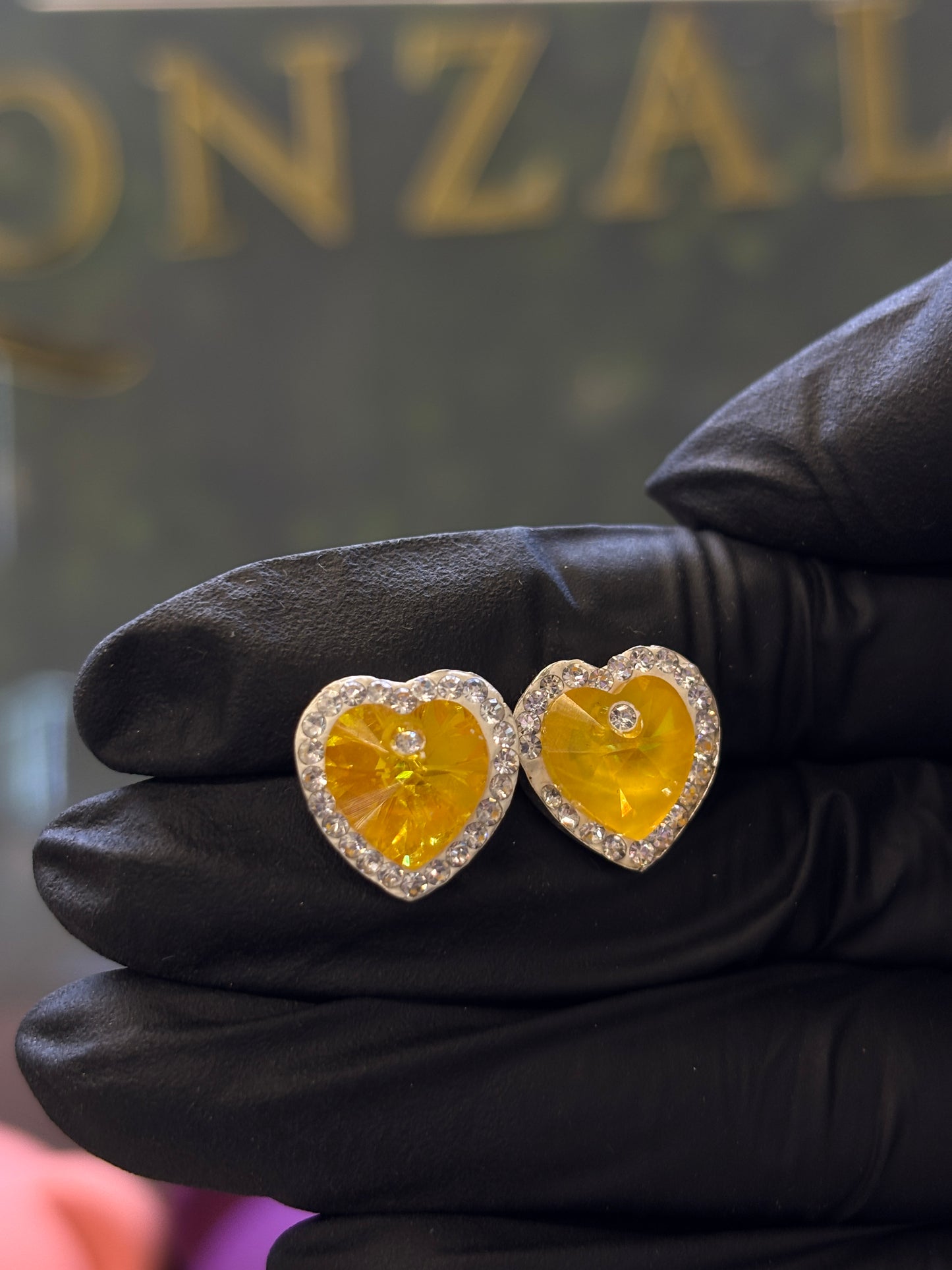Arete corazón plata