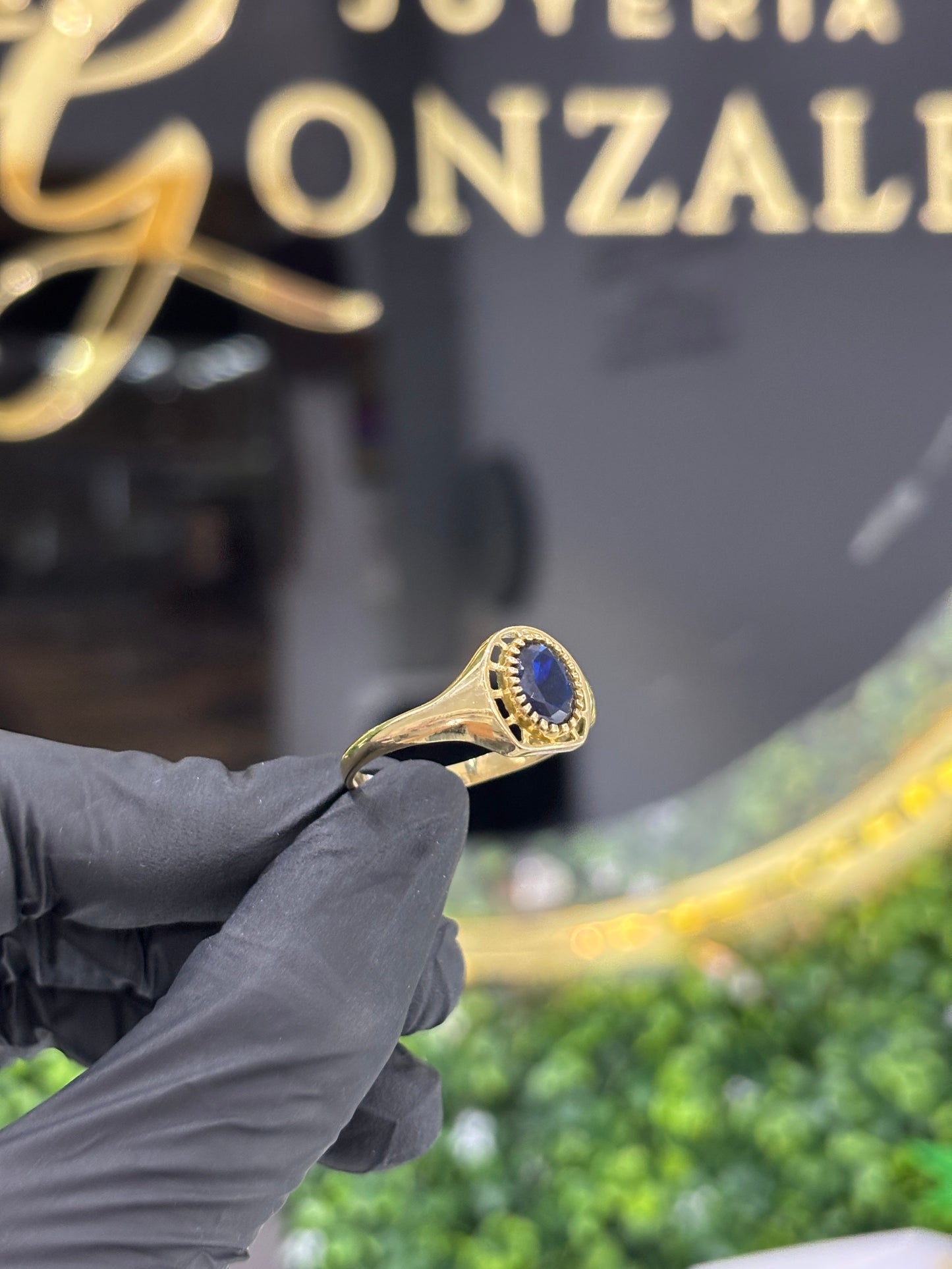 Anillo oro 10k caballero