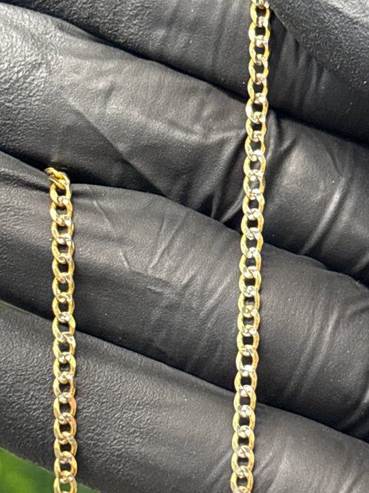 Cadena oro10k barbada