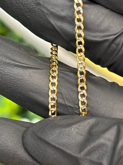 Cadena oro10k barbada
