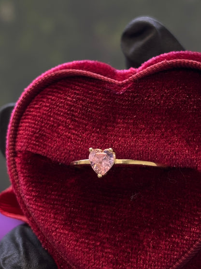 Anillo corazón oro 10k