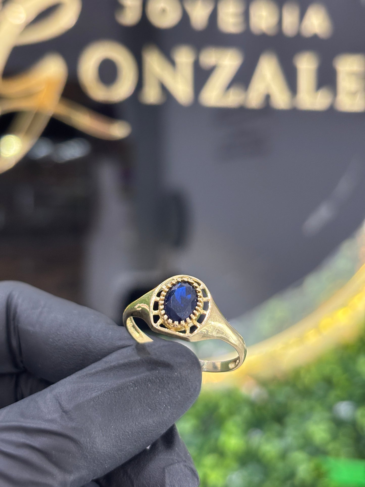 Anillo oro 10k caballero
