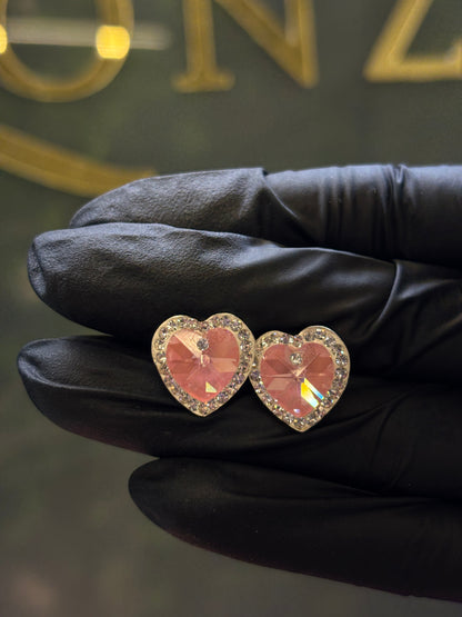Arete corazón plata