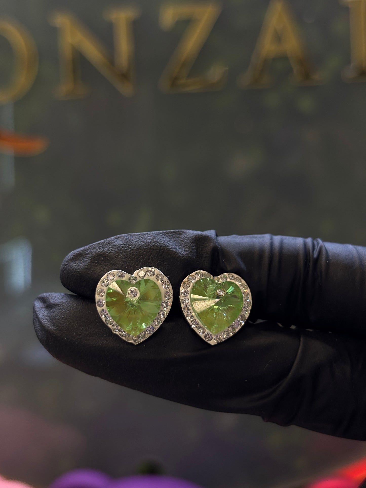 Arete corazón plata