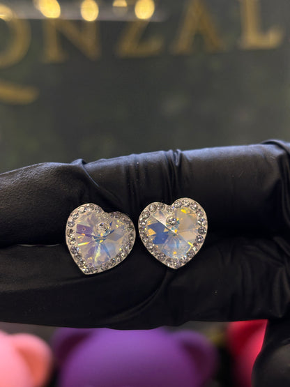 Arete corazón plata