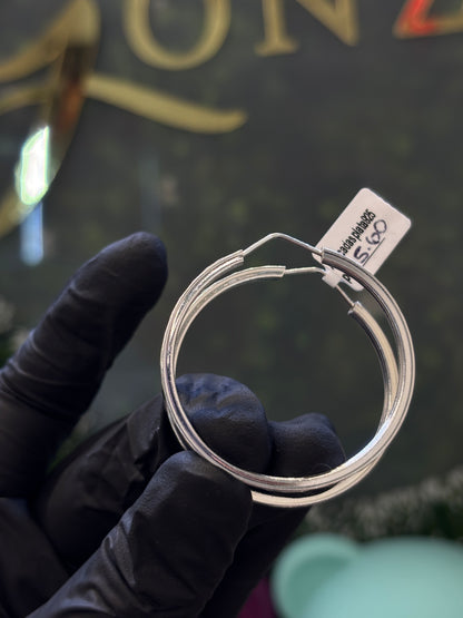 Arracada plata 3.8cm