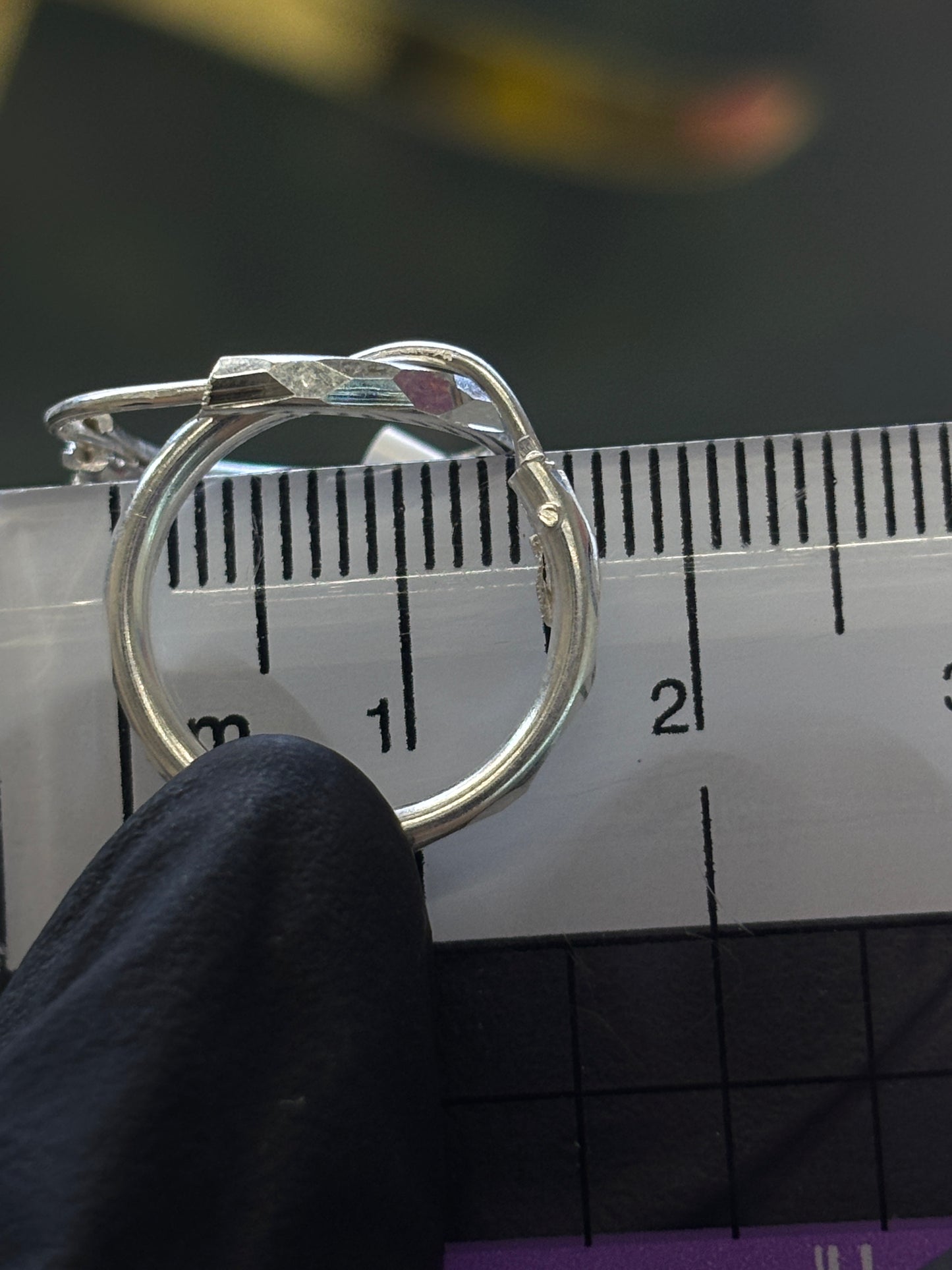 Arracada plata 1.5cm