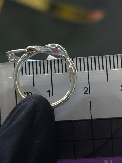 Arracada plata 1.5cm