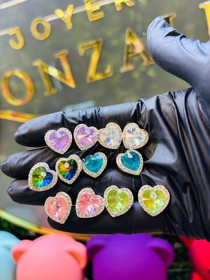 Arete corazón plata