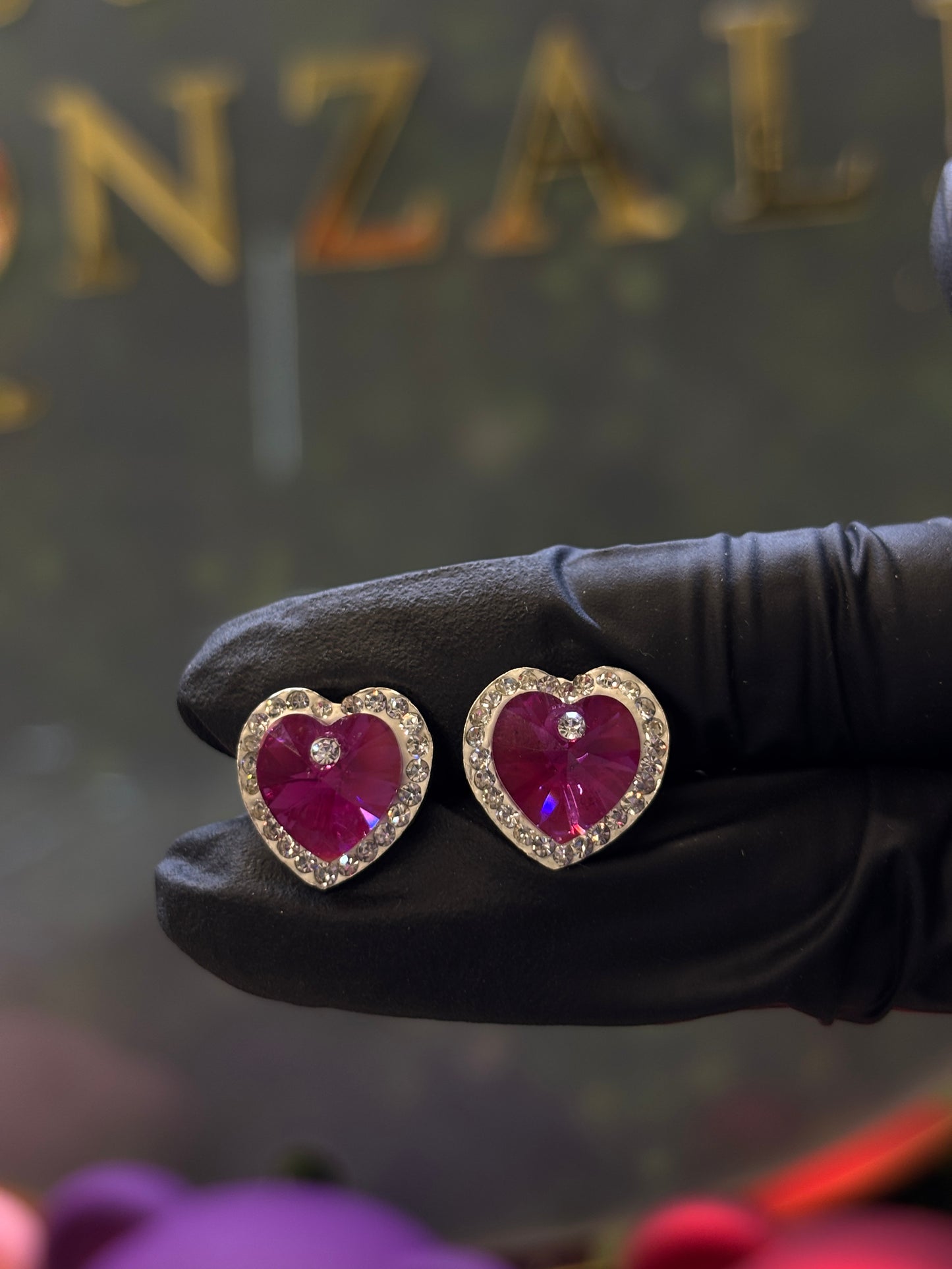 Arete corazón plata