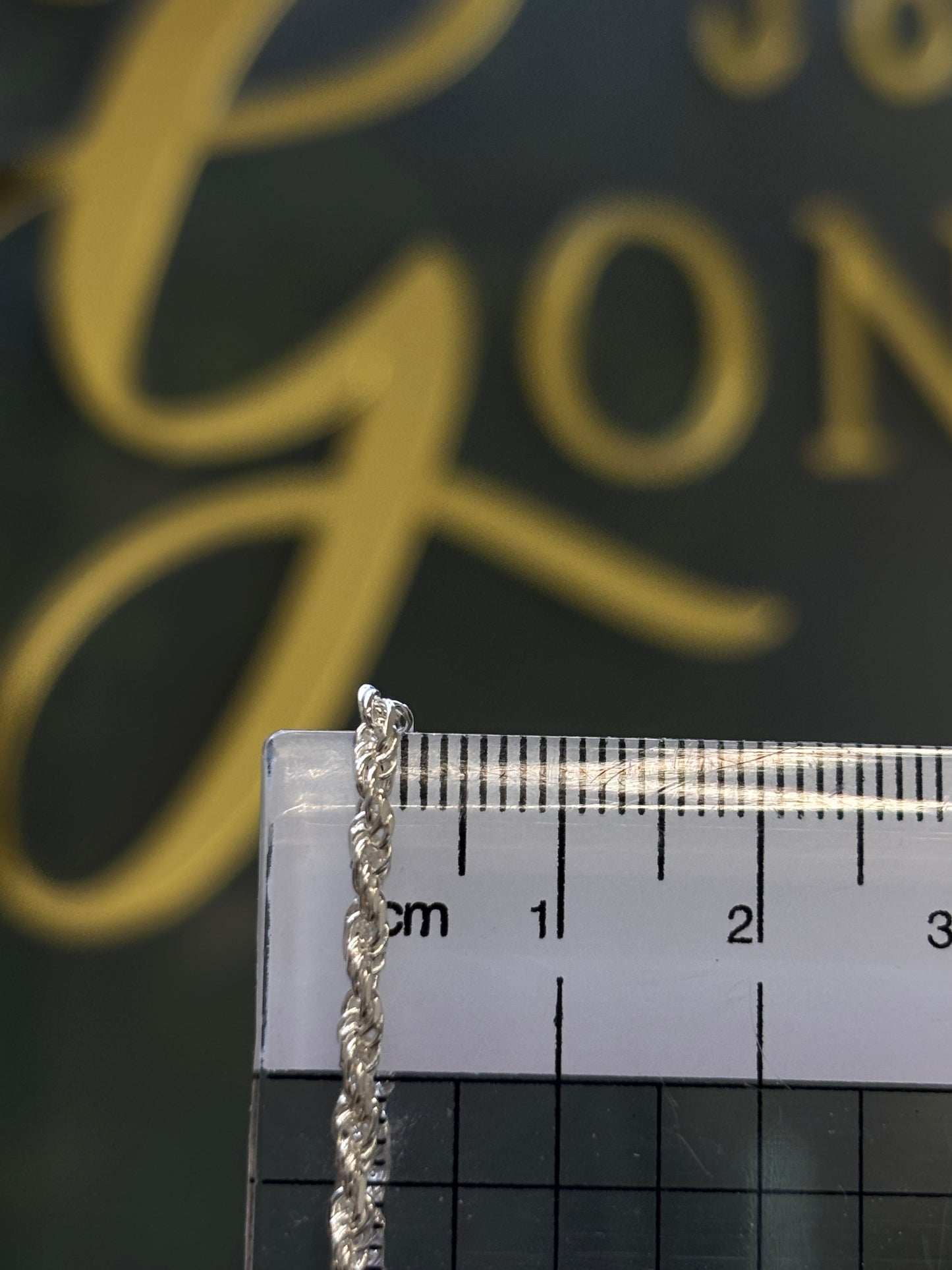 Cadena torzal plata 50cm