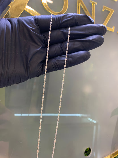 Cadena plata Singapur 45cm