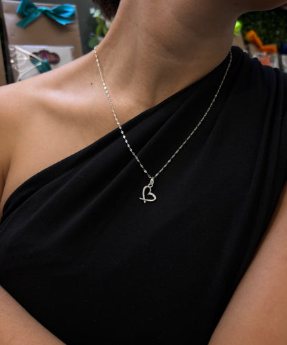 Estuche corazón plata