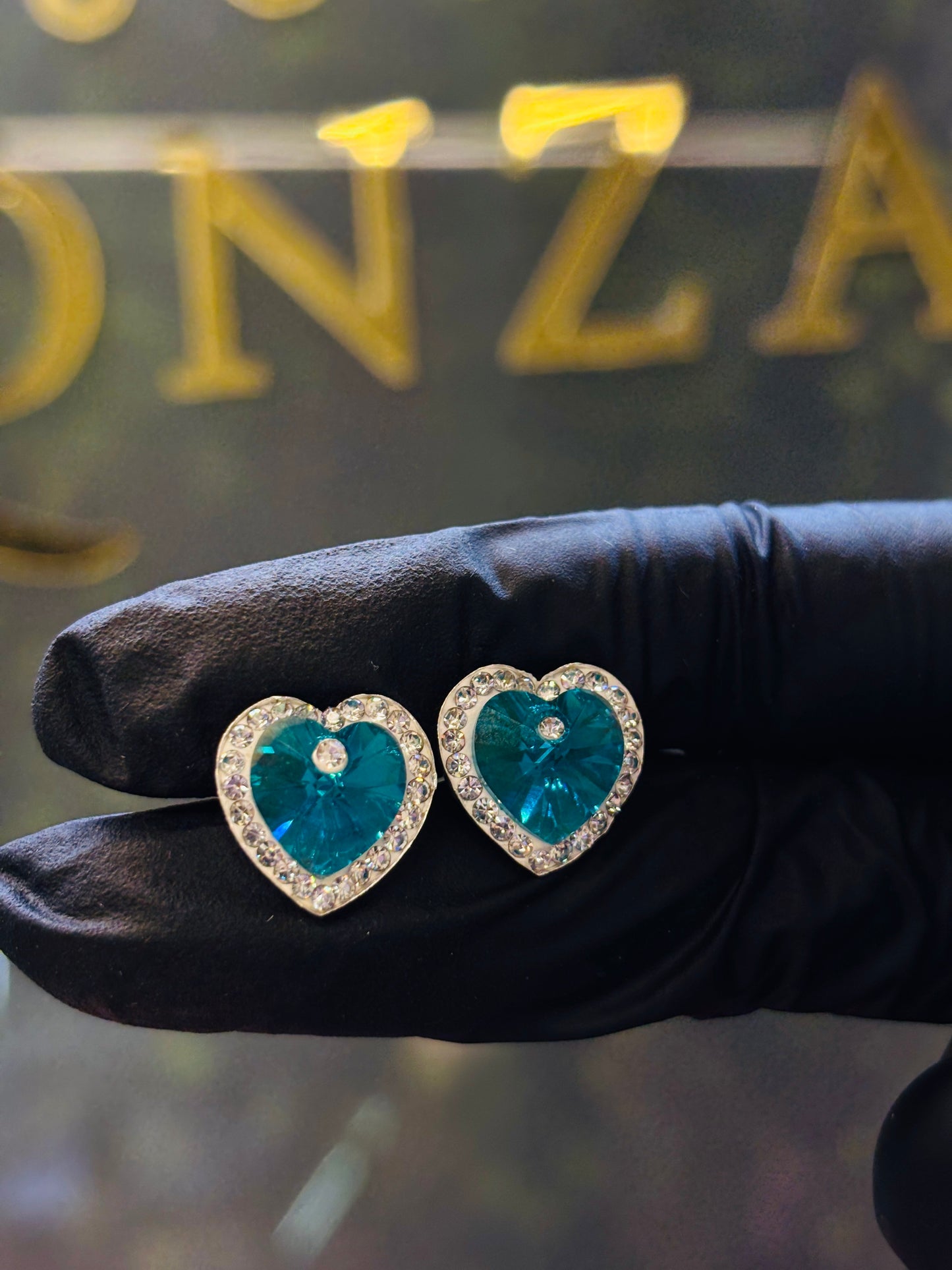 Arete corazón plata