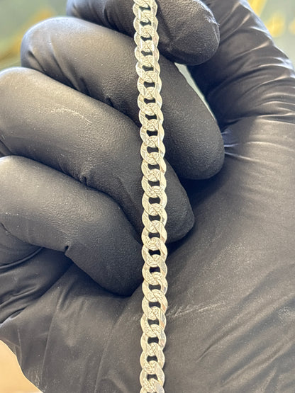 Pulso plata cubano 19cm