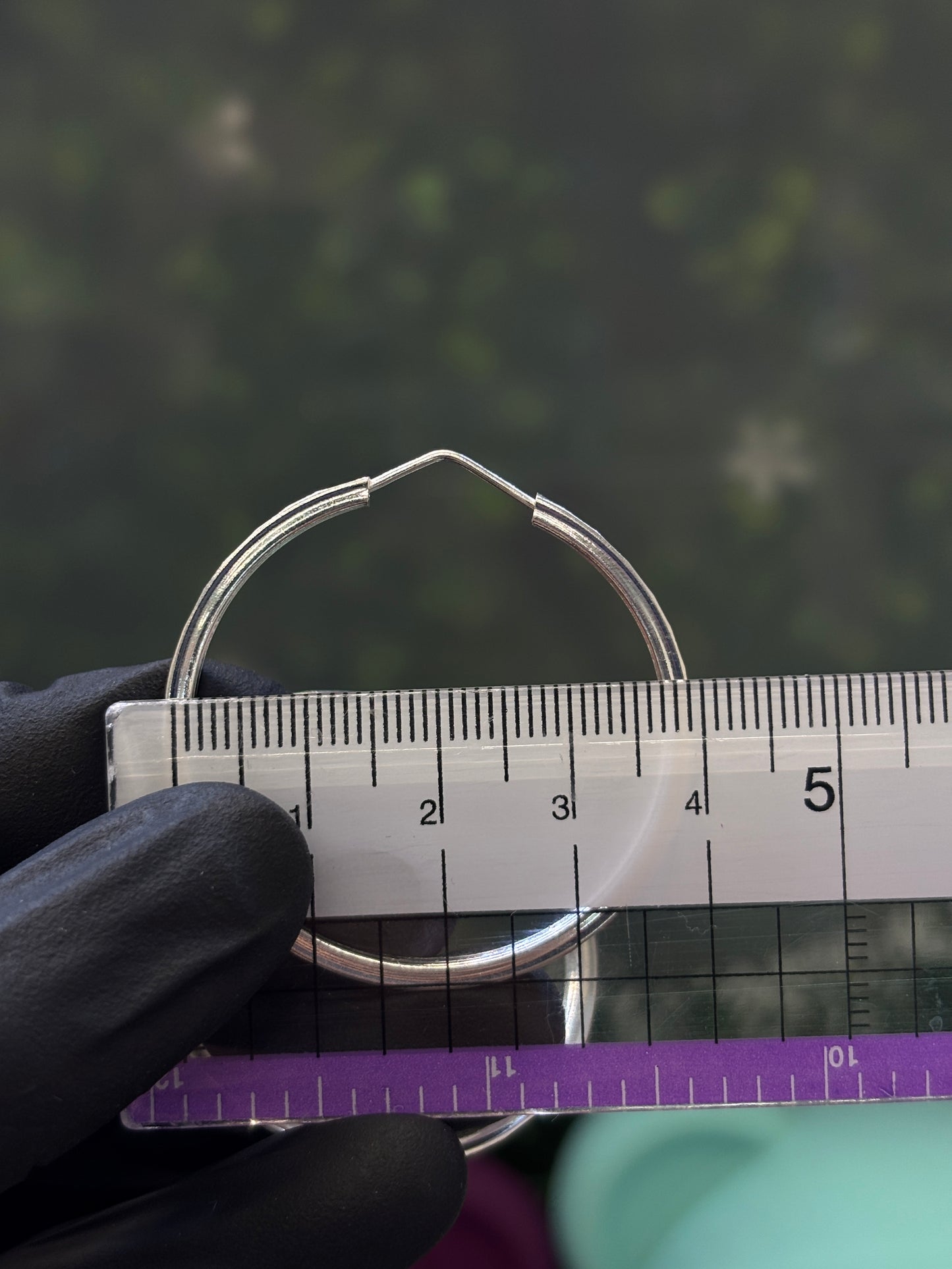 Arracada plata 3.8cm