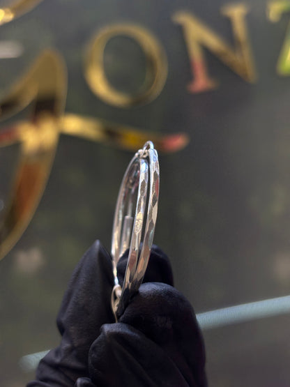 Arracada plata 3.5cm