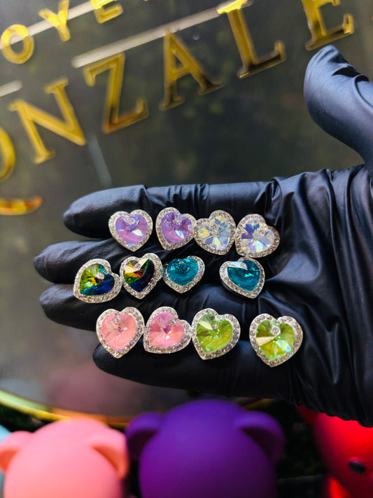 Arete corazón plata