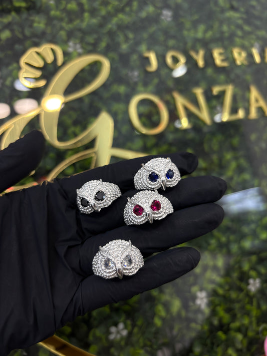 Anillo búho plata