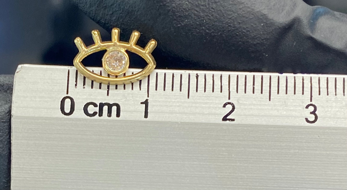 Broquel oro 10k ojos