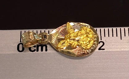 Dije oro florentino 10k medallita de San Miguel Arcángel