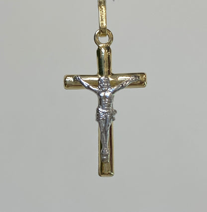 Dije de oro 10k cruz con Cristo