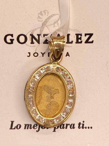 Dije de oro 10k medallita de bautizo