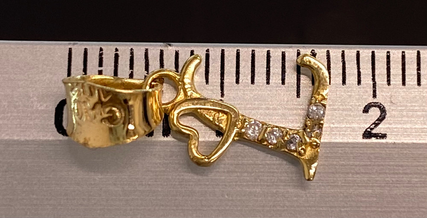 Dije oro 10k inicial “L”