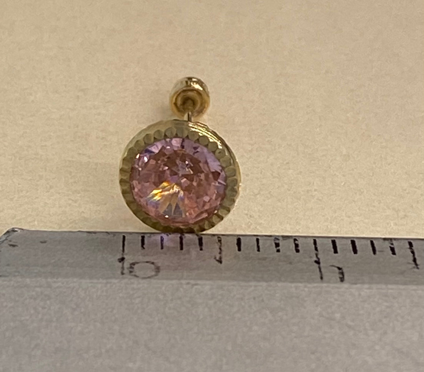 Broquel de oro 10k rosa