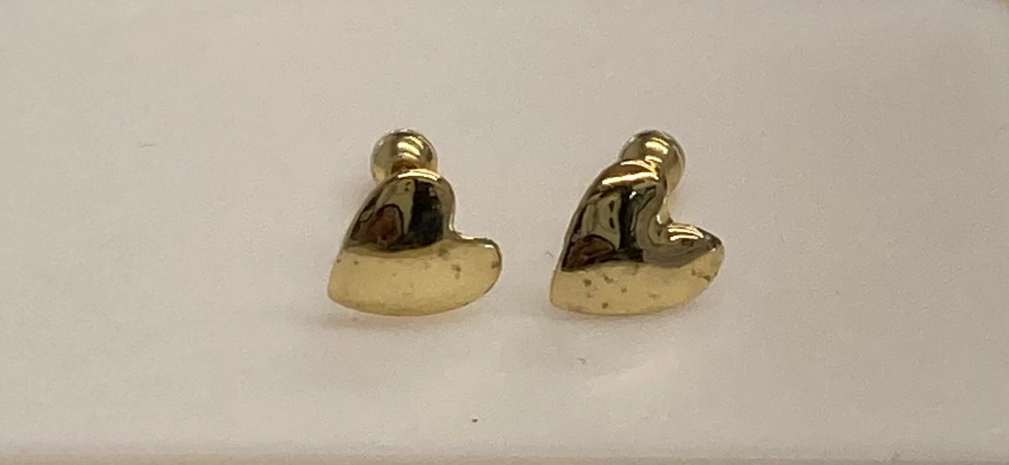 Broquel oro 10k corazón