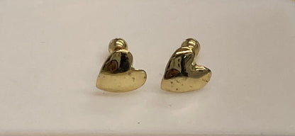 Broquel oro 10k corazón