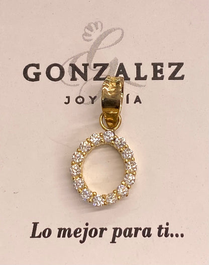 Dije oro 10k inicial “O”
