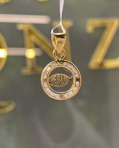 Dije de oro 10k pescado de Jesús