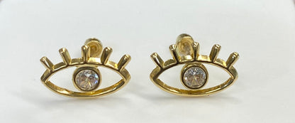 Broquel oro 10k ojos
