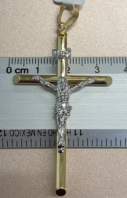 Dije de oro 10k cruz con Cristo