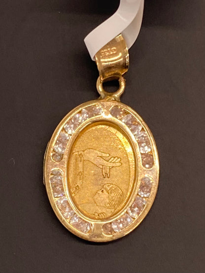 Dije de oro 10k medallita de bautizo