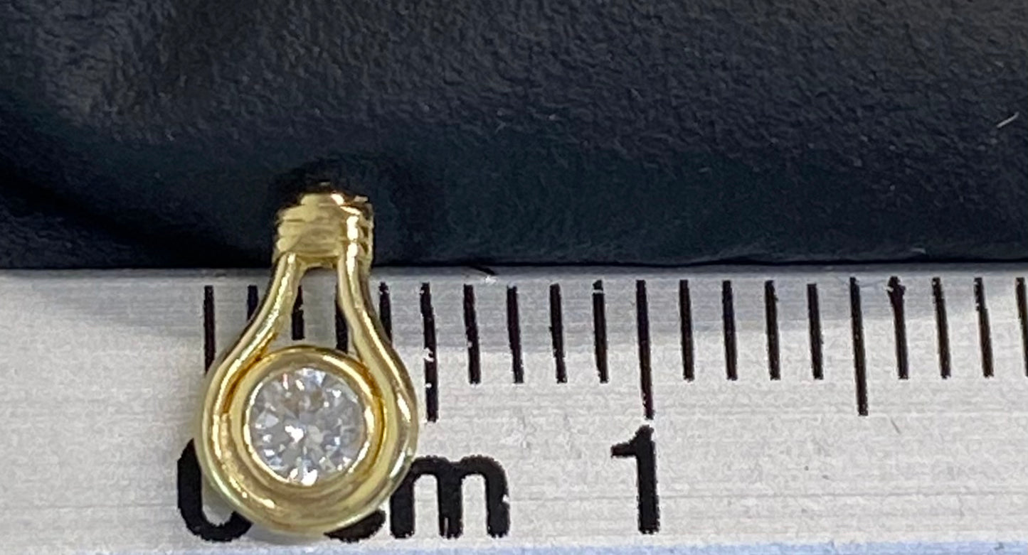 Broquel oro 10k bombilla
