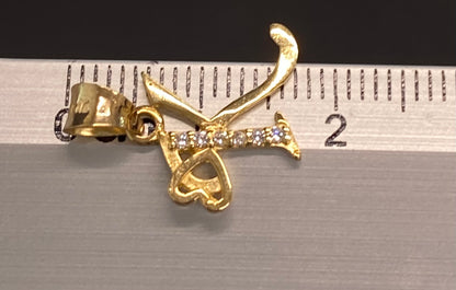 Dije oro 10k inicial “K”