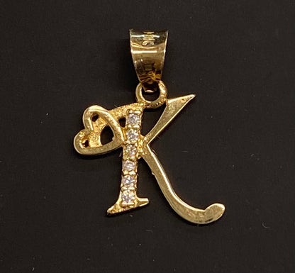 Dije oro 10k inicial “K”