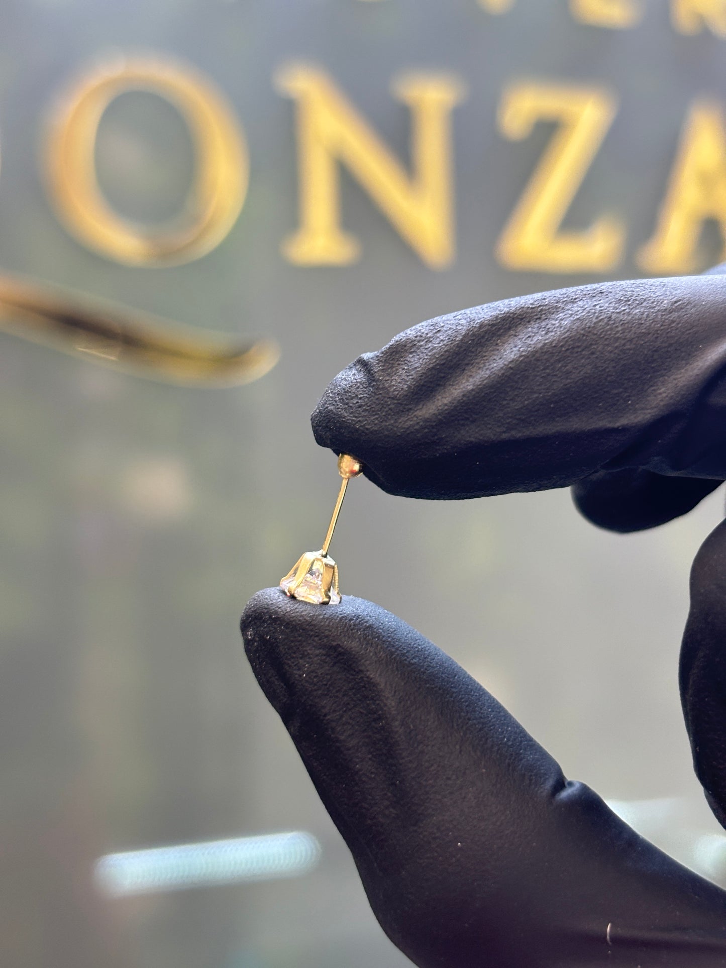 Broquel de oro 10k montadura