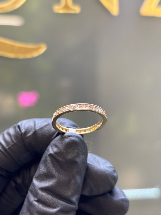 Anillo 10k churumbela blanca