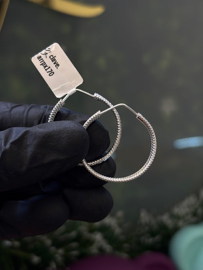 Arracada de plata 2.5cm