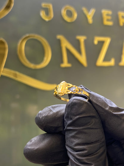 Anillo de oro 10k Virgen de Guadalupe