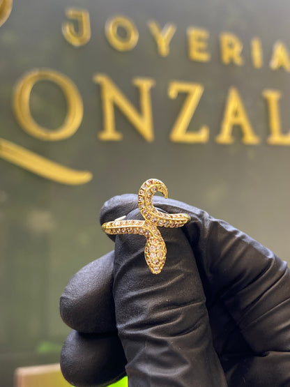 Anillo de oro 10k serpiente