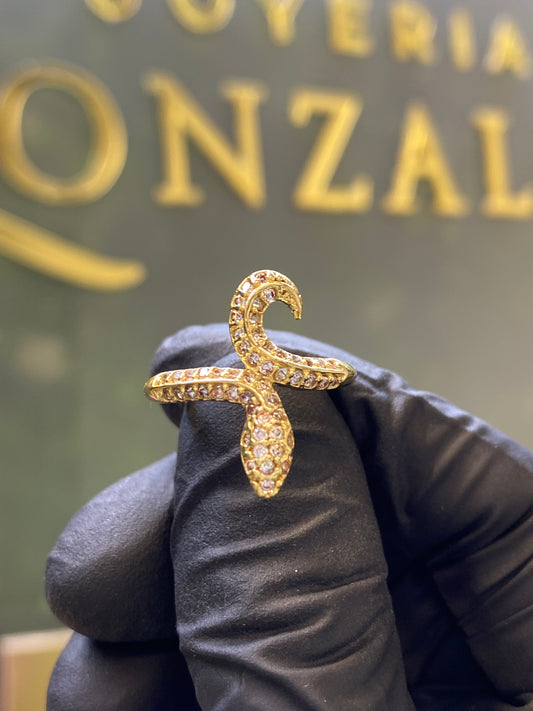 Anillo de oro 10k serpiente