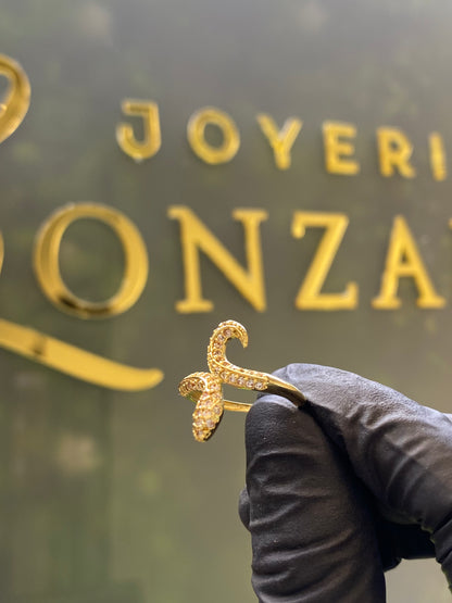 Anillo de oro 10k serpiente