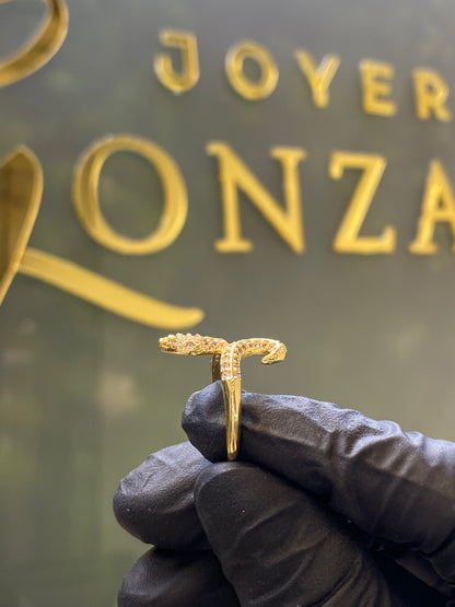 Anillo de oro 10k serpiente