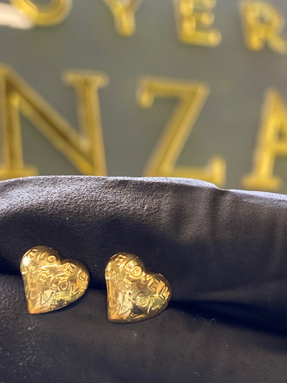 Broquel oro 10k corazón