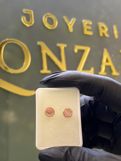 Broquel de oro 10k rosa