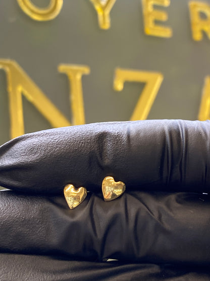 Broquel oro 10k corazón